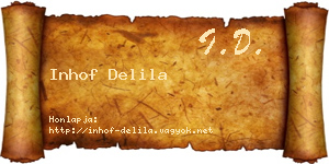 Inhof Delila névjegykártya